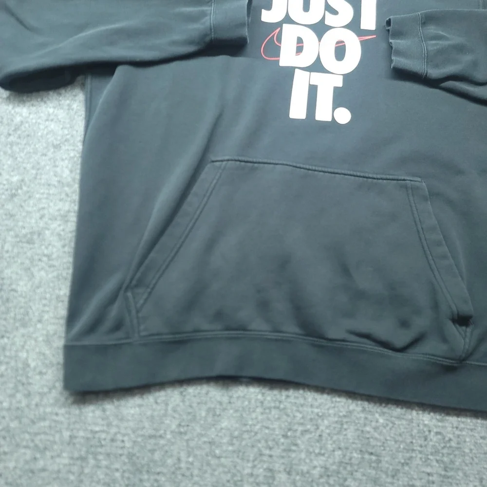 Nike Just Do It Graphic Hoodie Mens XXL Black Pullover Fleece 928717-010
